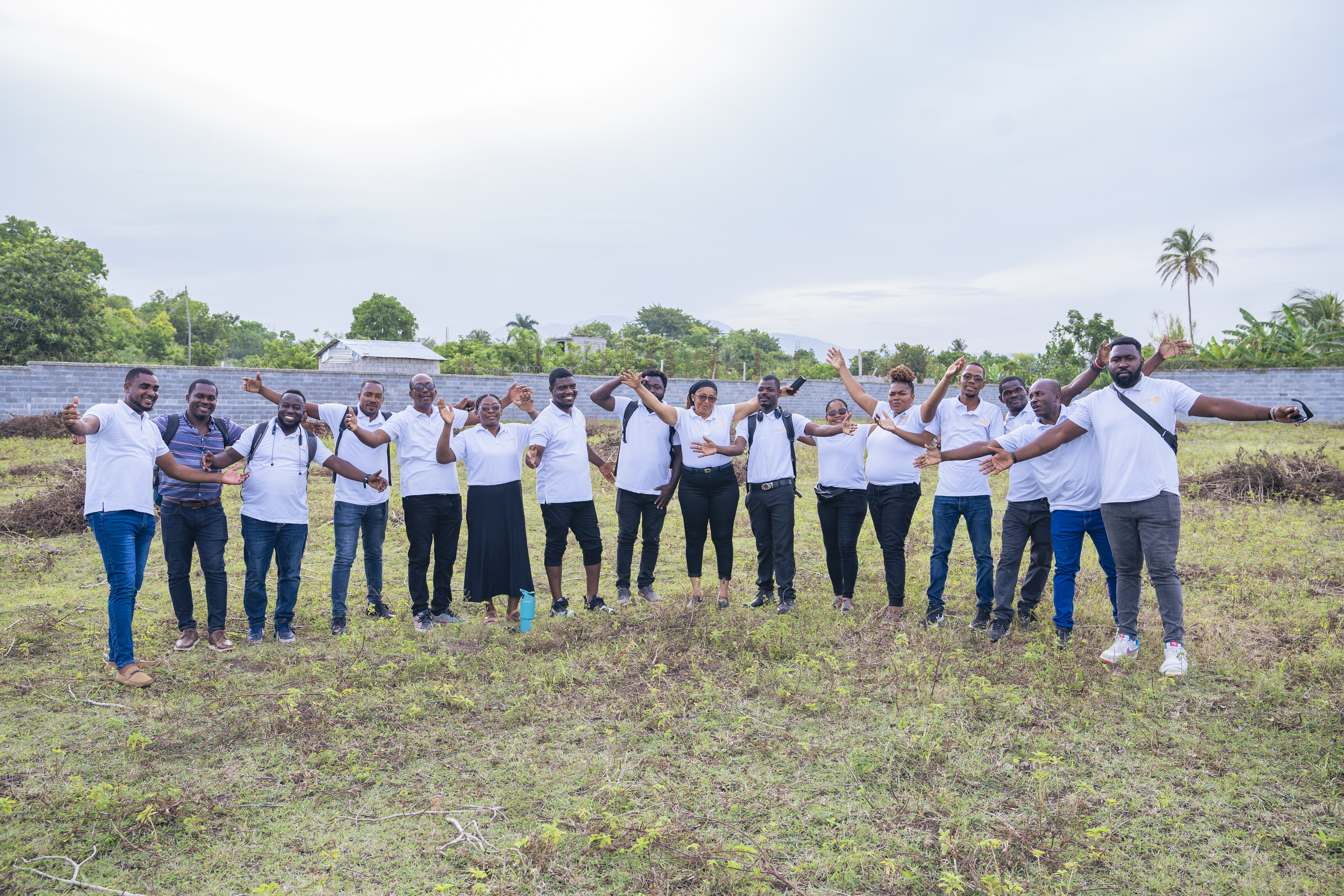 Volunteers celebrating together