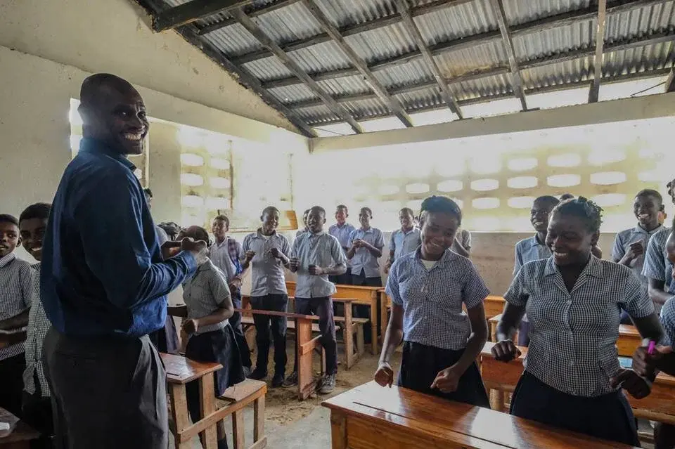 Students in a classroom in Baille Tourible